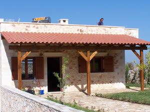 Front entrance with covered verandah and roof terrace