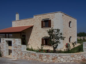 Stone boundary wall.