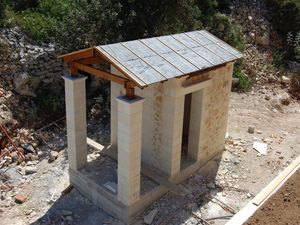 Shower room in classical style.