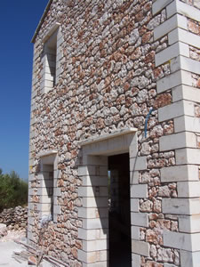 Detail of the exterior stonework