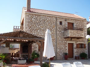 One of several stone houses on the Tsivaris Villa complex.